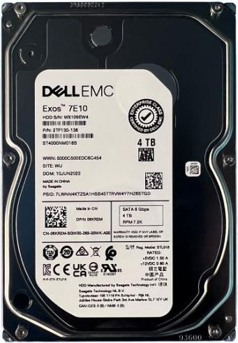 Actual product image Dell HDD SATA 7.2K 512n 3.5in Hot-Plug CUS Kit (4 TB, 3.5")