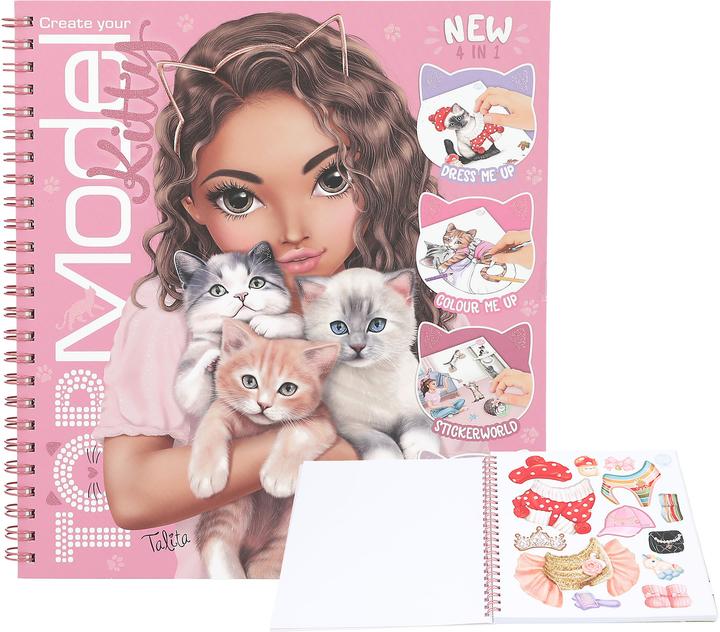 Actual product image Magni Depesche TOPModel colouring book Create your TOPModel Kitty 1,5x20,2x22,2cm