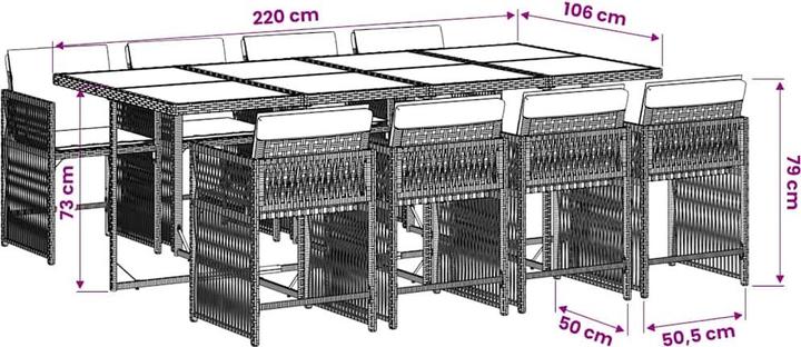 Produktbild vidaXL Garten Essgruppe