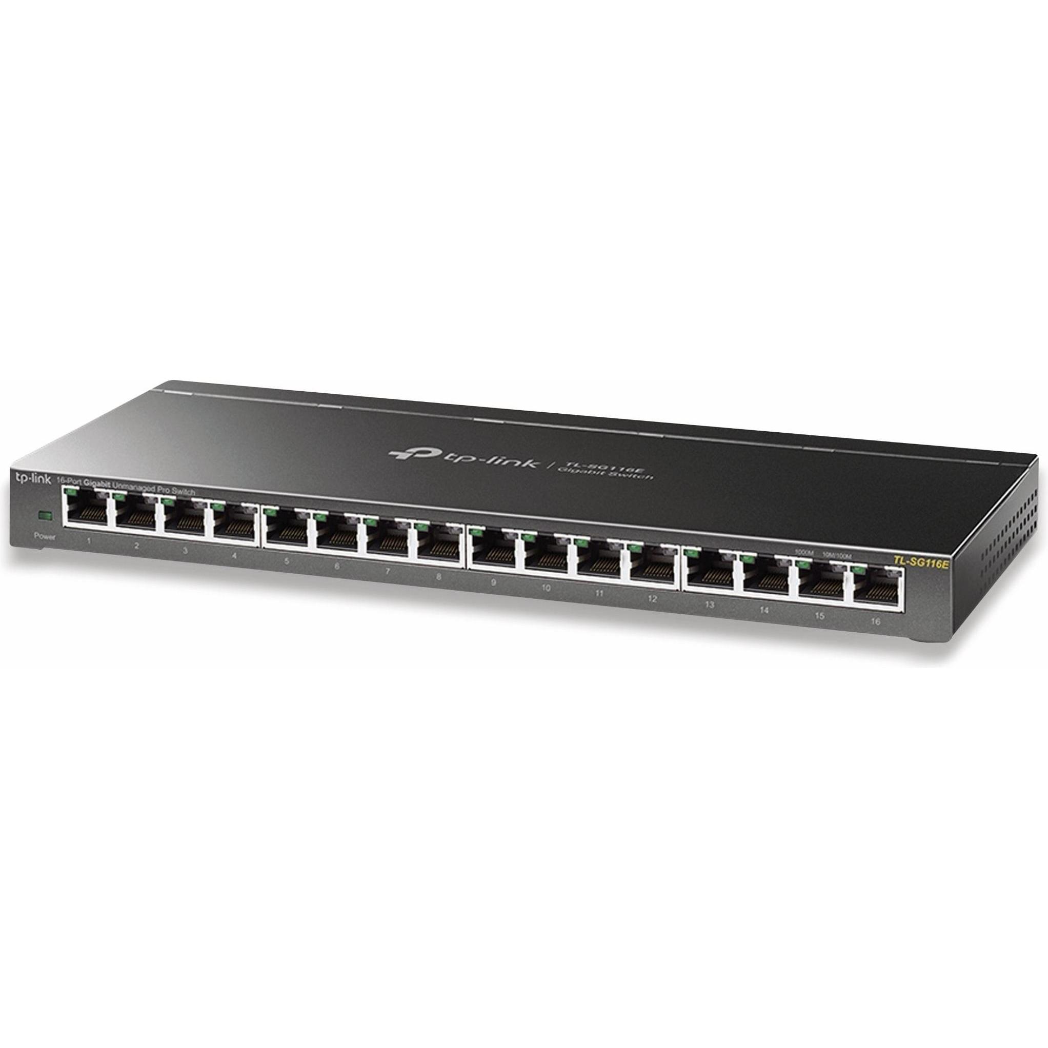 TP-Link TL-SG116E (16 Ports), Netzwerk Switch, Schwarz