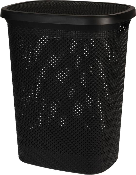 Produktbild Mojawo Wäschekorb Wäschebox Wäschetruhe mit Deckel Schwarz 60L (60 l)
