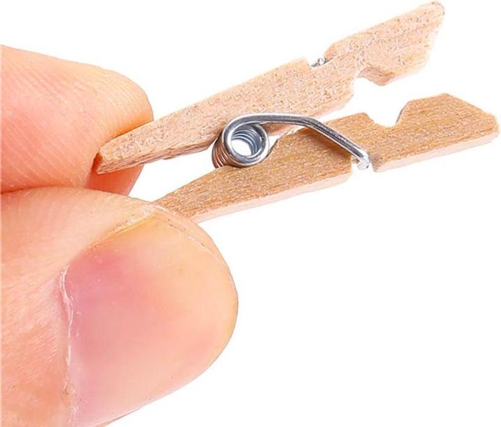 Produktbild JTI 100x Kleine Wäscheklammern aus Holz