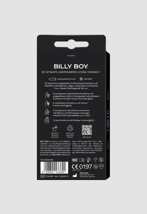 Immagine prodotto Billyboy Billy Boy "Sensual Variety" 20 preservativi misti in un assortimento di preservativi sensuali (20 pz.)