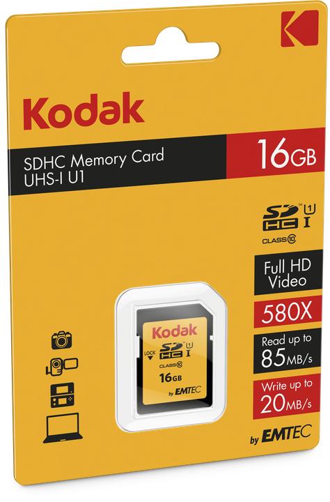 Actual product image Kodak SDHC 16GB Class10 U1 (16 GB, SDHC, U1, UHS-I)