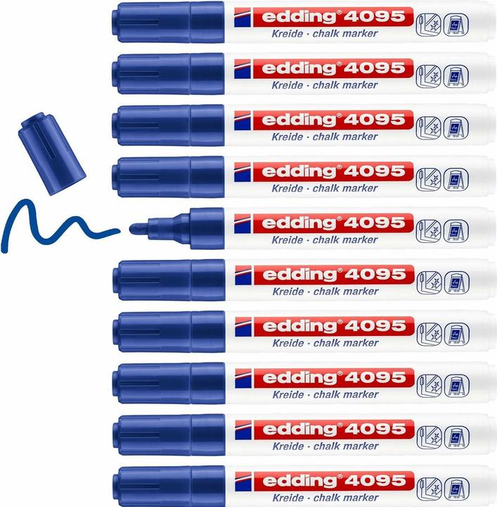 Actual product image Edding 4095 blue liquid chalk markers (10 pieces) (10 x)