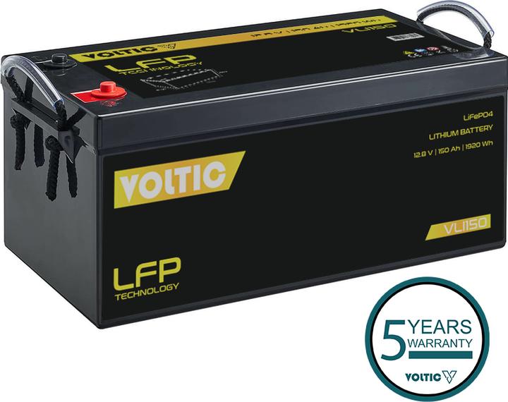 Actual product image Voltic VLI150 LiFePO4 lithium supply battery (12.80 V, 150 Ah)