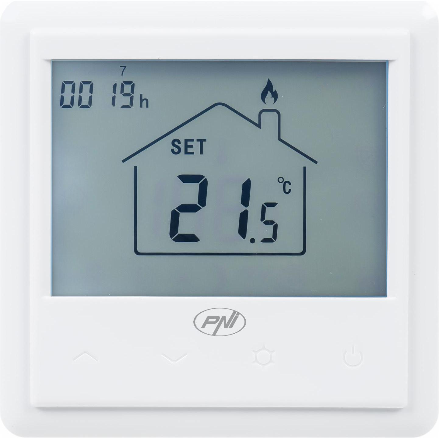 PNI Eingebauter intelligenter Thermostat CT25PW WiFi, Internetsteuerung, Fussbodenwasserheizung, Akto, Thermostat, Weiss