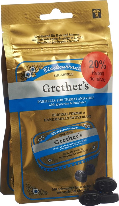 Grethers Pastiglie di ribes nero (2 Pezzo/i)