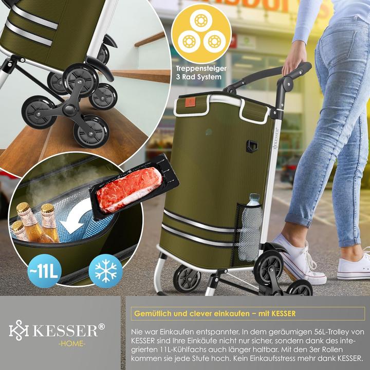 Produktbild Kesser Einkaufstrolley Treppensteiger mit Kühlfach