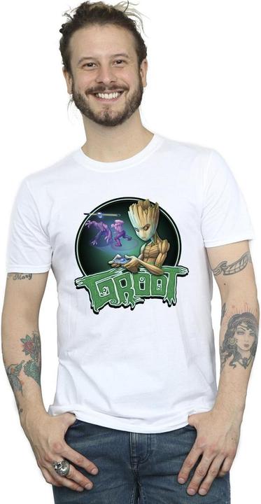 Actual product image Mens Guardians Of The Galaxy Groot Gaming Ring T-Shirt (4XL)