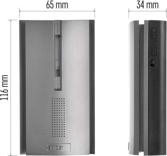 Actual product image Emos Replacement wireless doorbell & repeater P5760/P5763, 3x AA