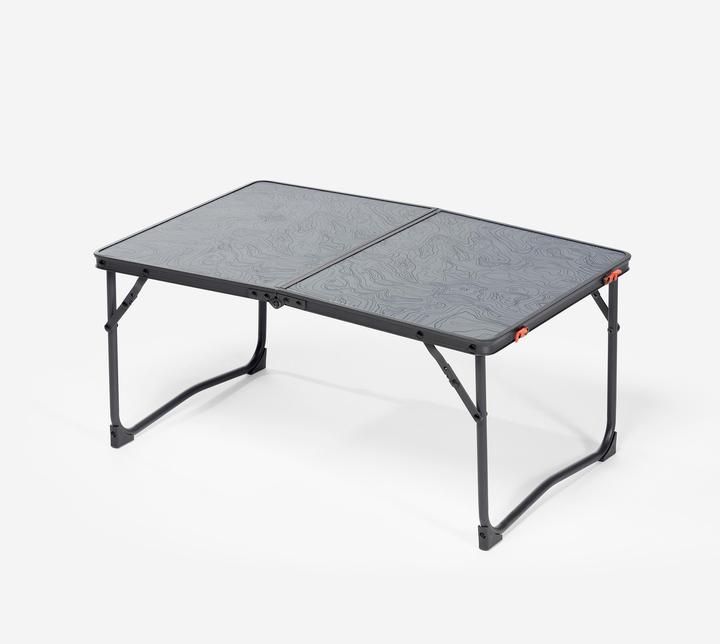 Quechua Campingtisch niedrig faltbar rechteckig Stahl Holz