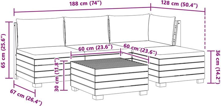 Produktbild vidaXL Outdoor-Sofa