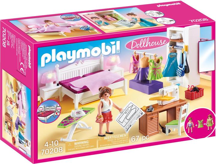 Playmobil Bedroom with sewing corner (70208, Playmobil Dollhouse)