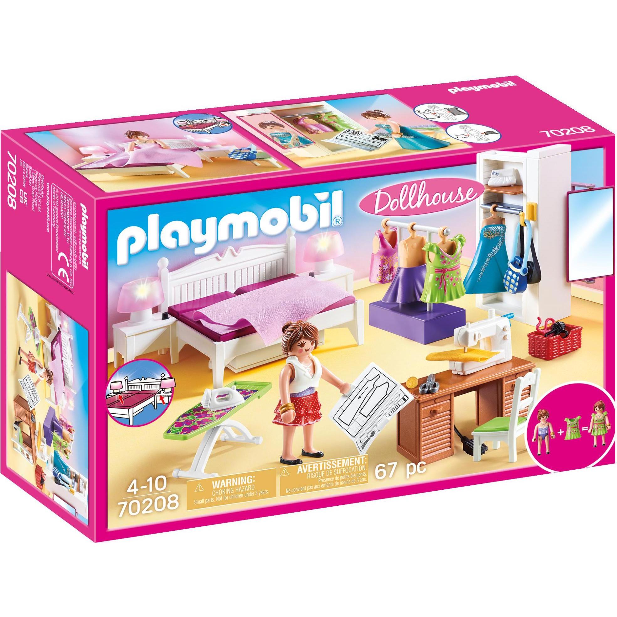 Playmobil Schlafzimmer mit Nähecke (70208, Playmobil Dollhouse)