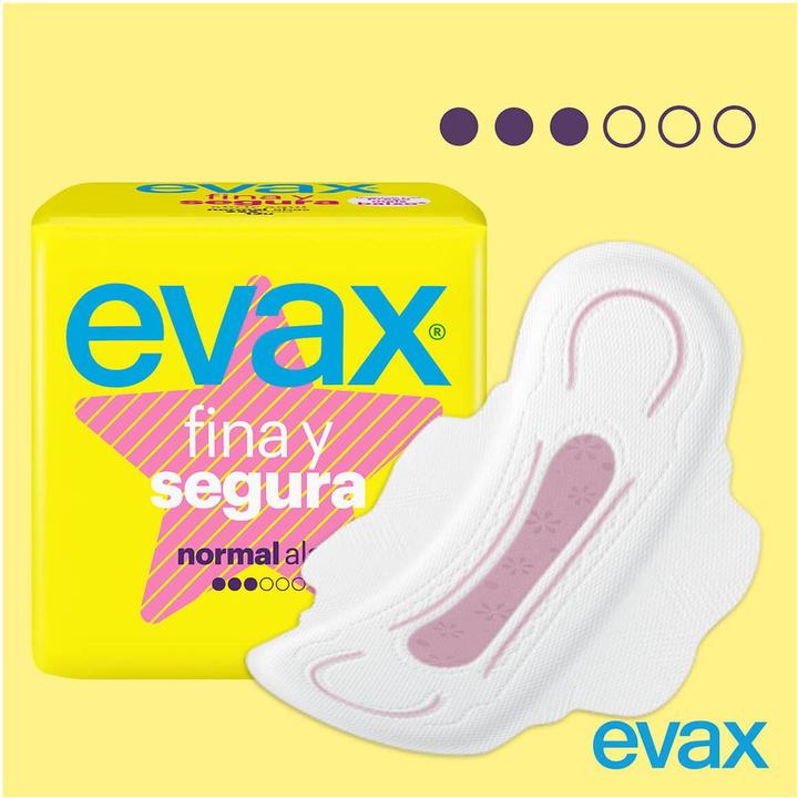 Produktbild Evax Fina & Segura Normal Damenbinden Mit Flügeln (12 Stück) (Intimgel)