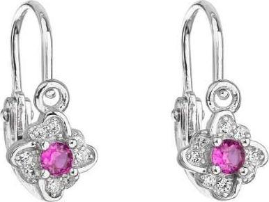 Immagine prodotto Evolution Group Orecchini da bambino in argento con zirconi fucsia 11175.3 per bambini