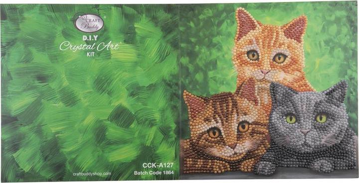 Actual product image Craft Buddy Cats, 18x18cm Crystal Art Card