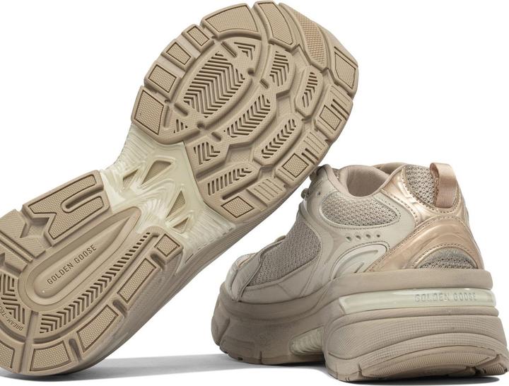Actual product image Golden Goose lightstar leather and mesh sneakers colour taupe (39)