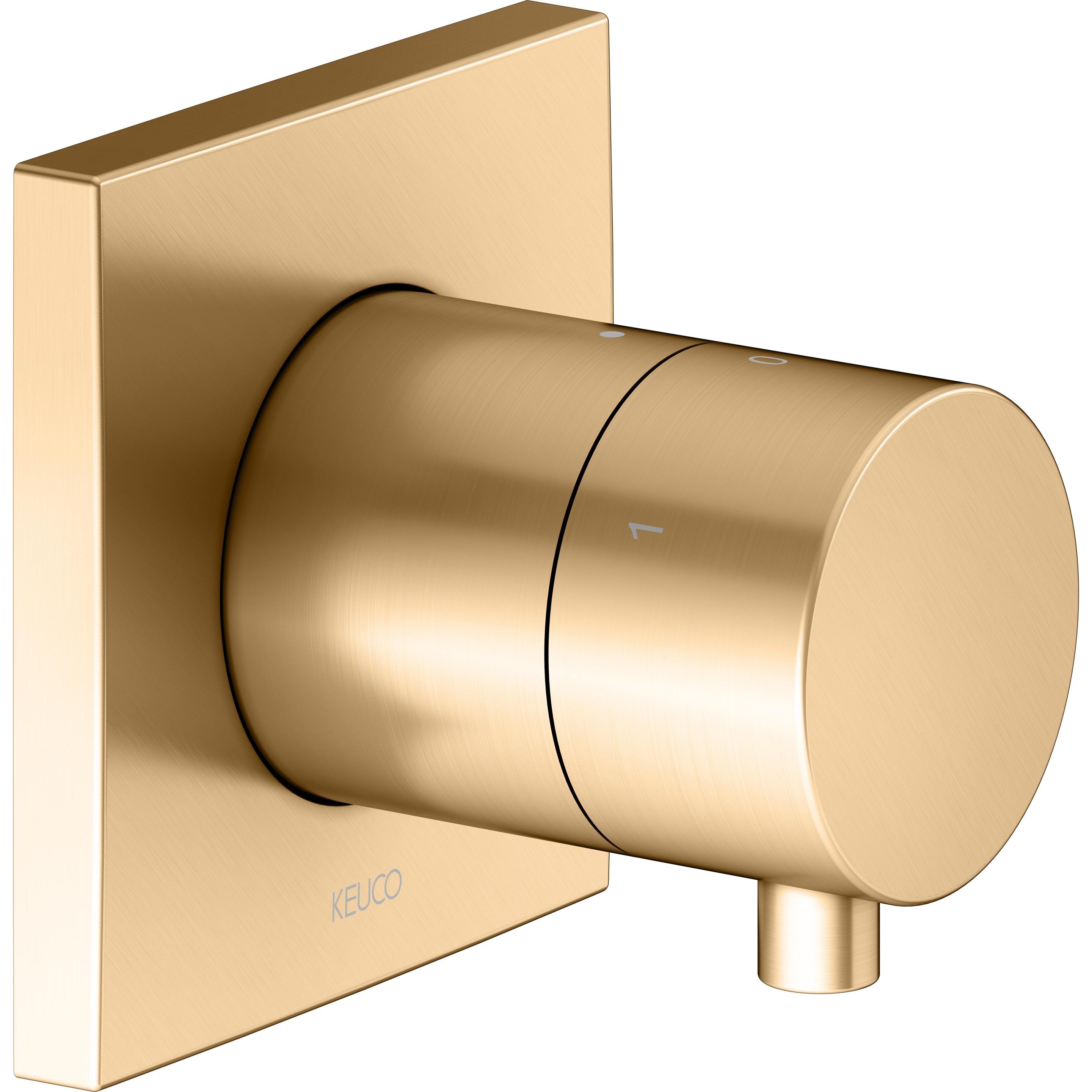 Keuco, Badarmatur, IXMO Umstellventil Unterputz für 3 Verbraucher mit Comfort Griff, mit Absperrung, Rosette eck