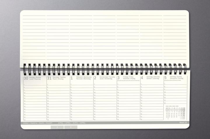 Productafbeelding Sigel Tisch-Querkalender Conceptum 30 x 14,3 cm, 2026, Schwarz (Softcover, Frans, Engels, Nederlands, Duits)