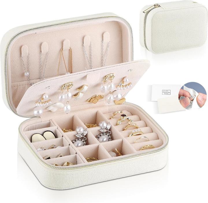 Produktbild Only-Bags.Store Schmuckkästchen Travel Small Velvet Jewelry Storage Portable Jewelry Case with Zipper