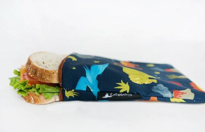 Produktbild Colibri wiederverwendbarer Snack Bag large, Dinosaurier