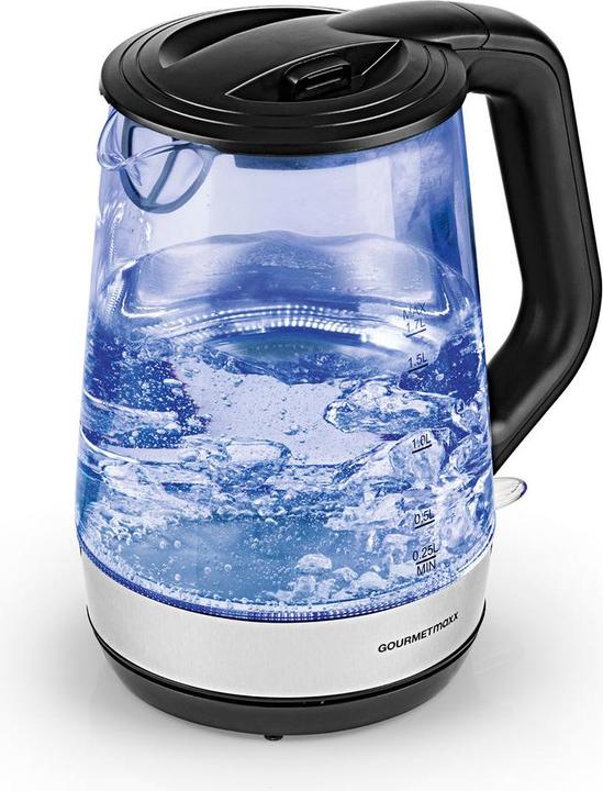 Produktbild Gourmetmaxx Wasserkocher 1.7 l, Schwarz/Transparent (1.70 l)