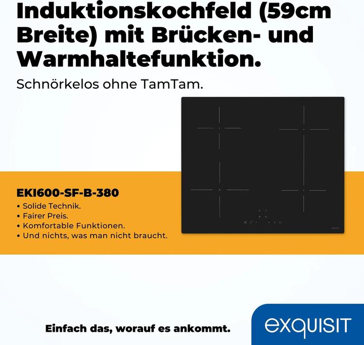 Actual product image Exquisit EKI 600 - SF-B380 (59 cm, Induction hob)