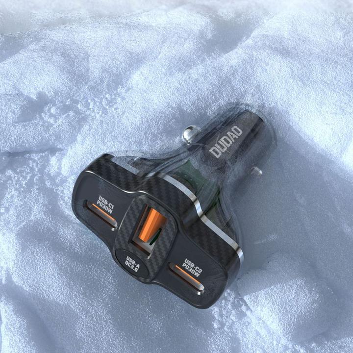 Immagine prodotto Dudao R78 78W Caricatore da auto USB-C PD / 2xUSB-A QC - Nero