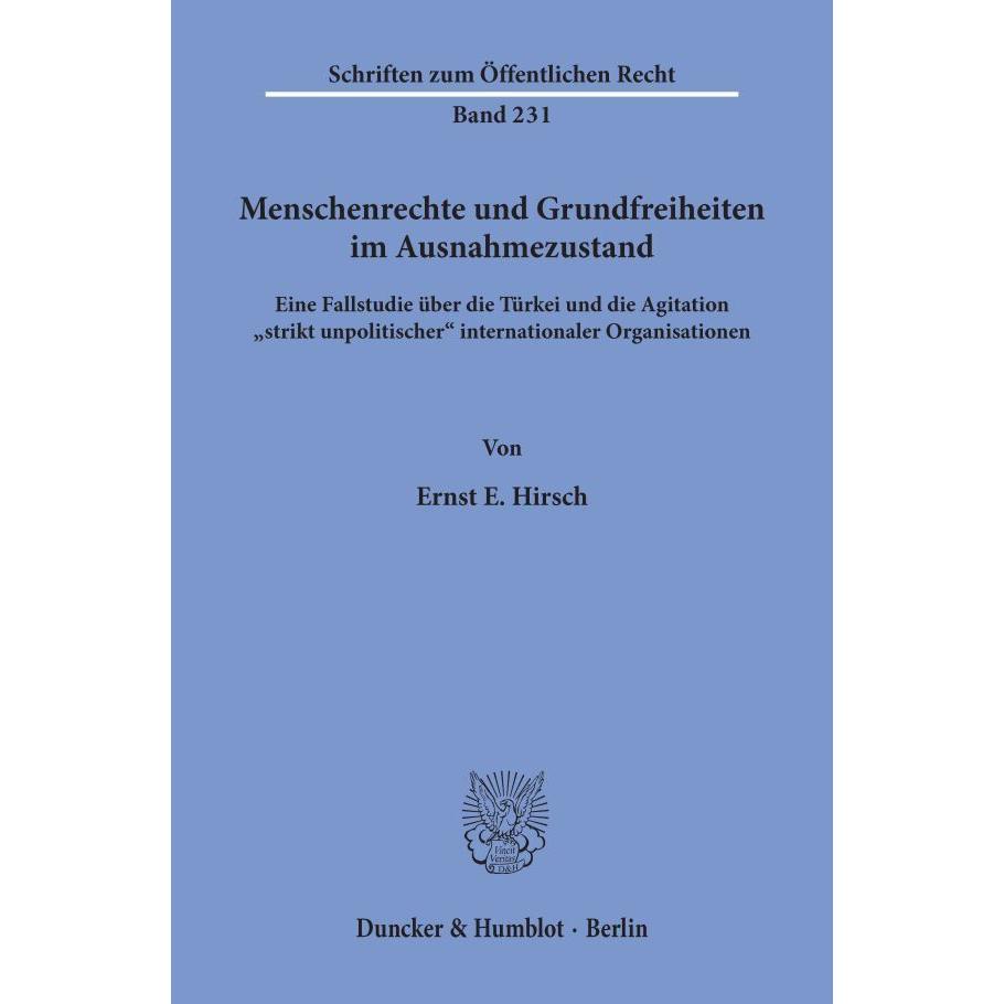 Menschenrechte und Grundfreiheiten im Ausnahmezustand, Fachbücher