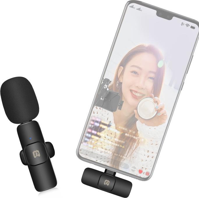 Produktbild Puluz Wireless Lavalier Noise Reduction Reverb Microphone for Type-C/USB-C Device, Charging supp. (Black)