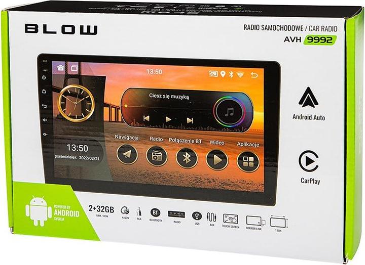 Image du produit Blow Radio AVH-9992 2DIN 9 Android/WiFi/GPS/CARPLAY (Voiture Android)
