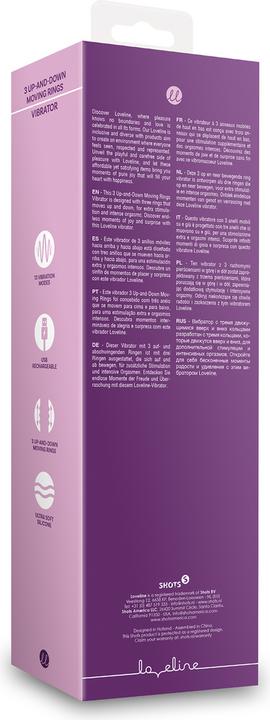 Actual product image Shots 3 Up-and-Down Moving Rings Vibrator