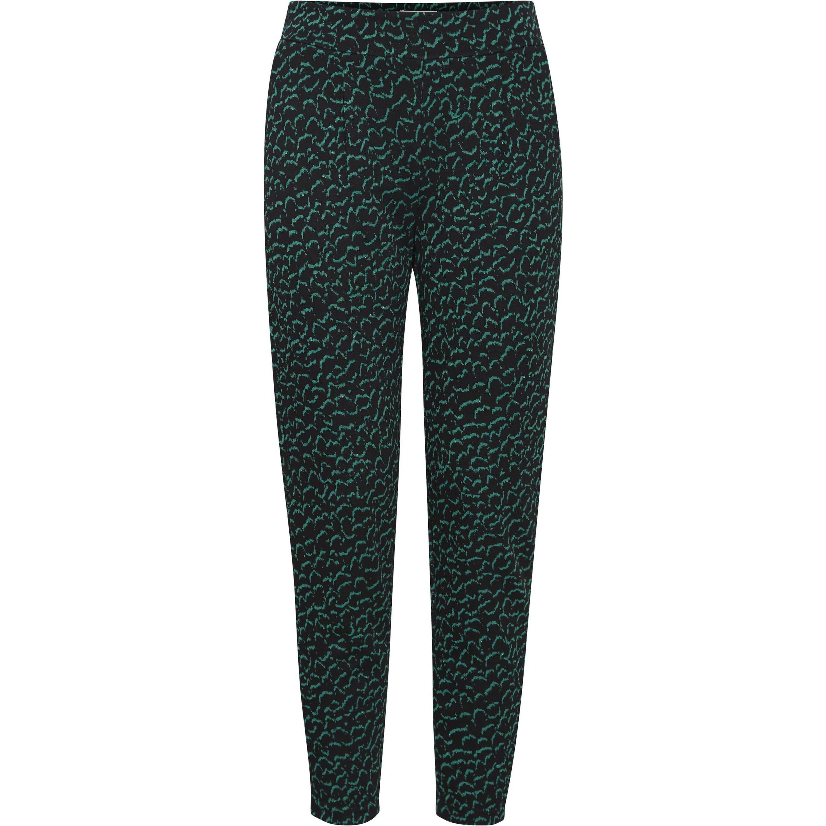 Ichi, Damen, Hosen, damenhosen kate jacquard 6, Grün, (XXL)