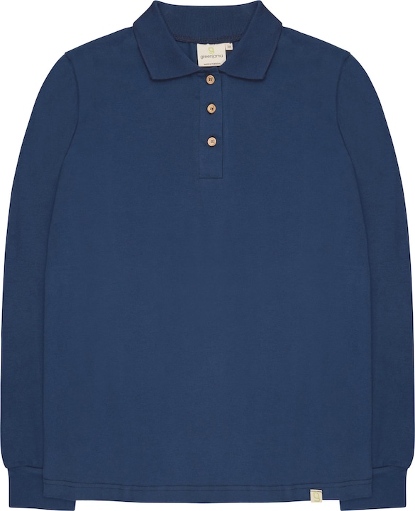 greenjama Langarm-Shirt mit Polo-Kragen