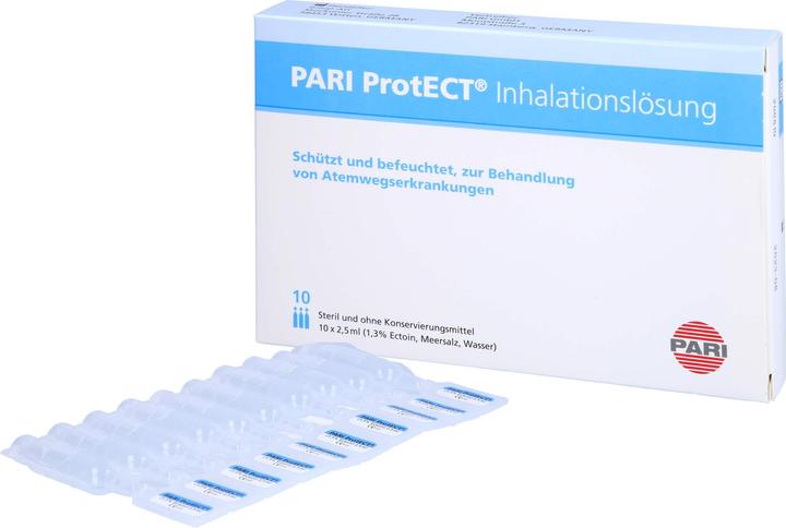 Produktbild PARI ProtECT Inhalationslösung mit Ectoin 10x2,5ml, 10X2.5 ml AMP