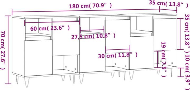Produktbild vidaXL Amaris (180 x 35 x 70 cm)