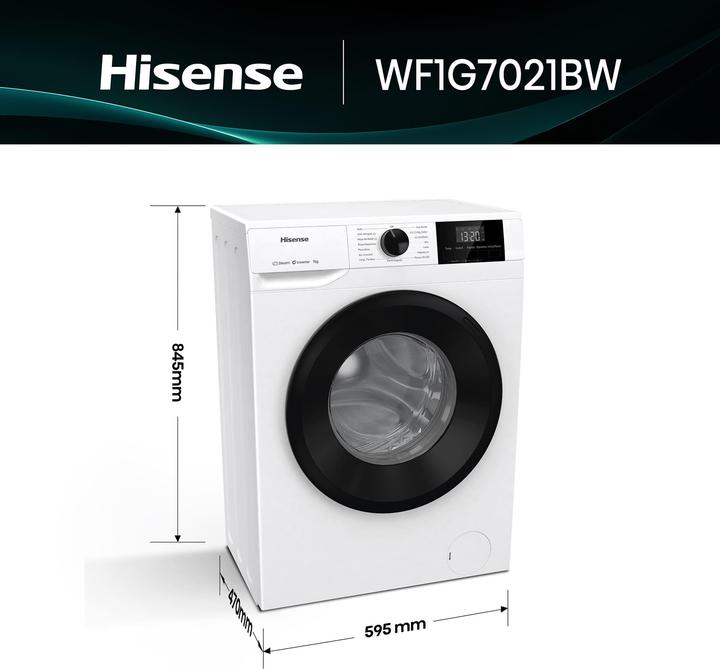 Image du produit Hisense WF1G7021BW (7 kg, Gauche)