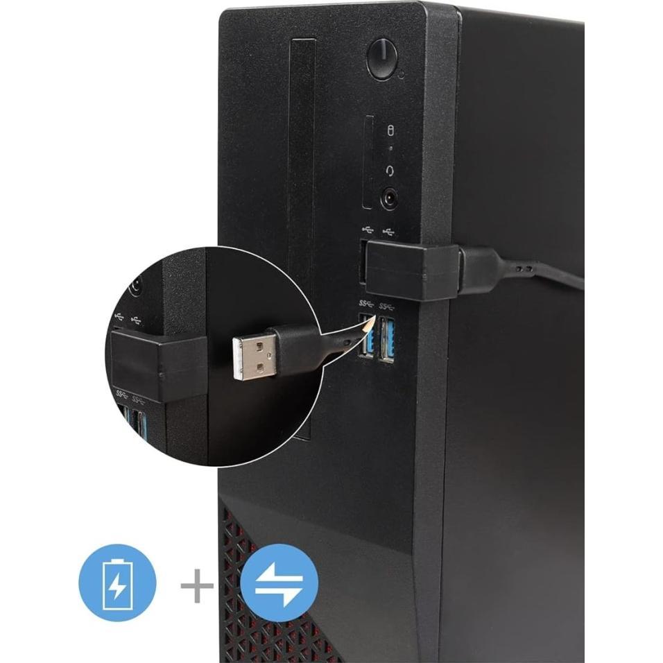 Thumbnail - PowerGuard USB-A zu USB-A 180 Grad Winkel U-Form nach unten Adapter (male/female) (USB 3.1), USB Kabel