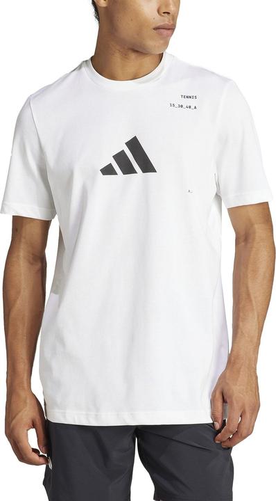 Actual product image adidas Tennis Graphic Tee White Man (XL)
