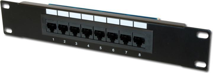 Immagine prodotto Digitus Patch Panel CAT 5e Classe D non schermato a 8 porte RJ45 8P8C LSA 1U 254 mm (10inch) per montaggio