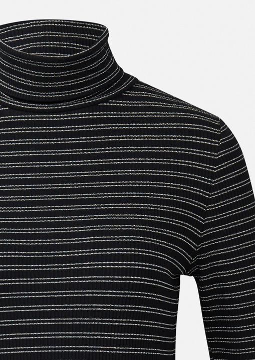 Produktbild Comma T-Shirt Geripptes Rollkragenshirt mit Glitzergarn (34)