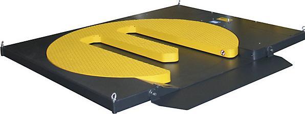 Actual product image kaiserkraft OneWrap-L pallet wrapper, open turntable, film carriage with mechanical