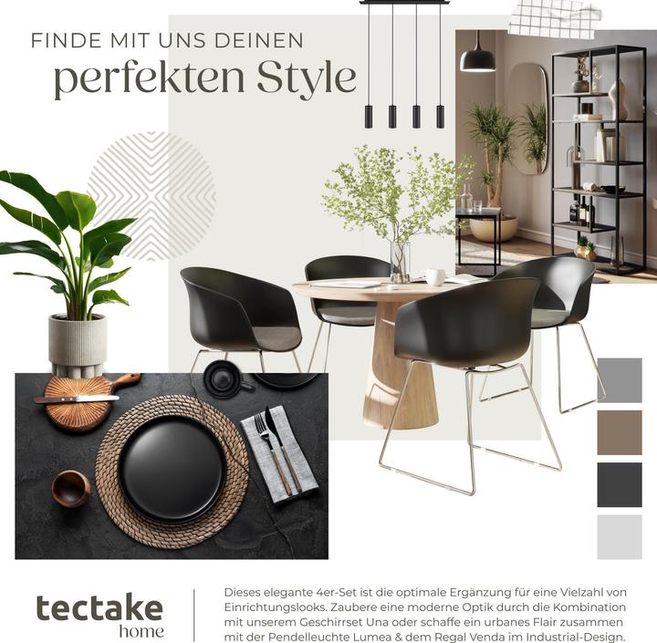 Actual product image tectake Logart plastic armchairs