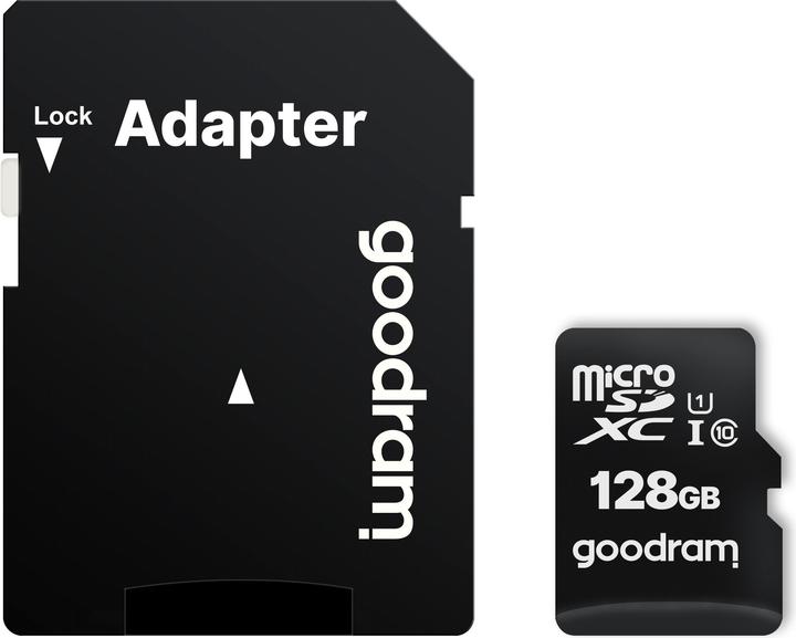 Goodram M1AA-1280R12 - 128 GB - MicroSDXC - Klasse 10 - UHS-I - 100 MB/s - 10 MB/s (128 GB, microSDXC, U1, UHS-I)