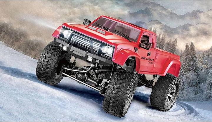 Actual product image Amewi RC AMX Pickup Truck FPV RTR red with wheels & chains 4WD (RTR Ready-to-Run)