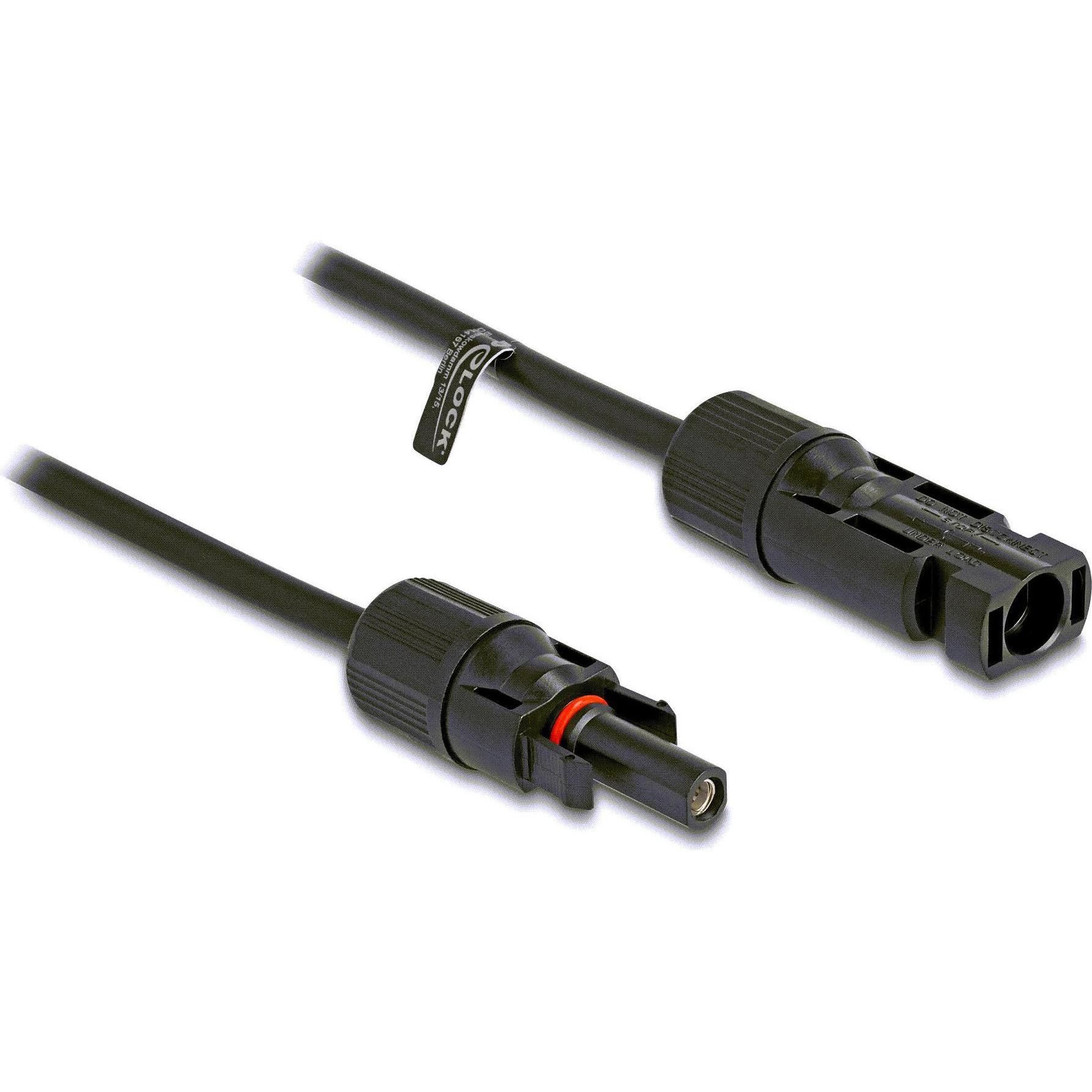 Thumbnail - Delock, Zubehör Solarenergie, DL4 Solar Kabel 6 mm² Stecker zu Buchse 2 m schwarz (Solarkabel)