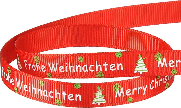 Produktbild Mabella Geschenkband Frohe Weihnachten Dekoband Polyester