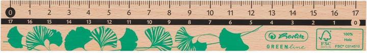 Actual product image Herlitz Ruler GREENline 17 cm (17 cm, Wood)